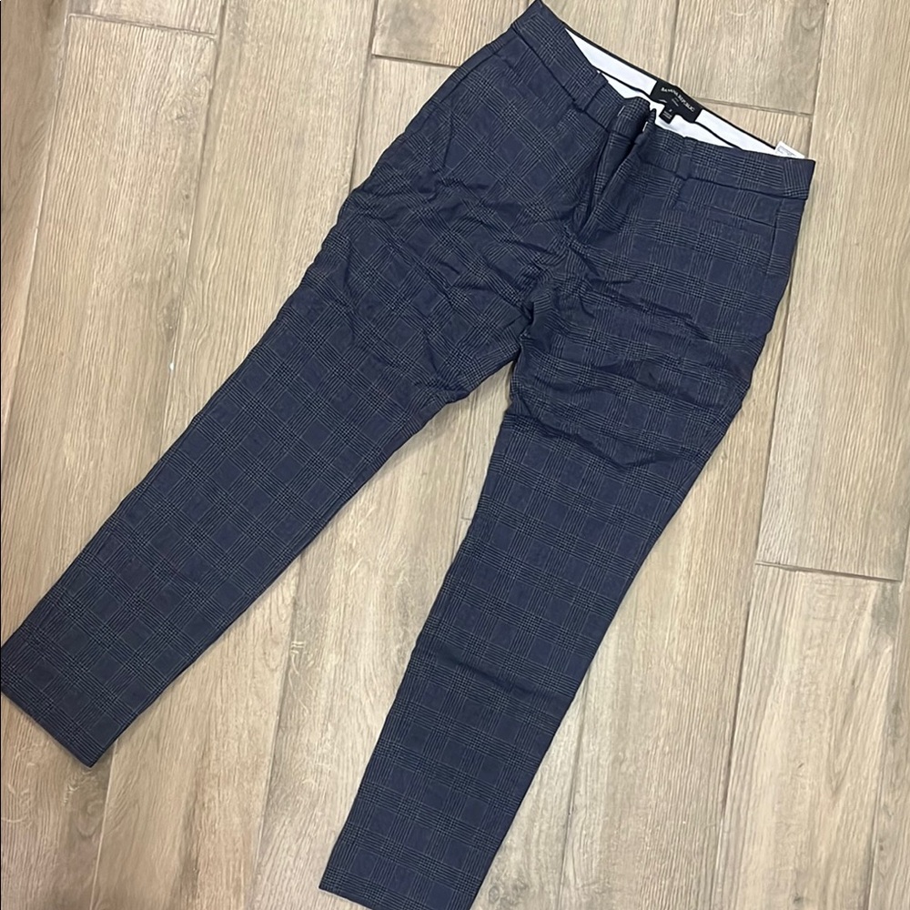 Banana Republic Men's Blue Plaid Dress Pants